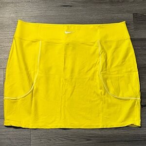 Nike Vibrant Yellow Skirt with White Trim